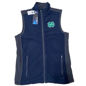 Notre Dame Fighting Irish Colosseum Mesa Corded Fleece Vest Navy NWT Small